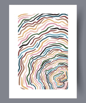 Scandinavian abstract vector print set. Minimalistic abstract wall art background for print. Scandinavian vector style.