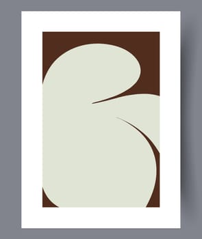 Scandinavian abstract vector print set. Minimalistic abstract wall art background for print. Scandinavian vector style.