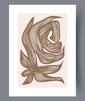 Scandinavian abstract vector print set. Minimalistic abstract wall art background for print. Scandinavian vector style.