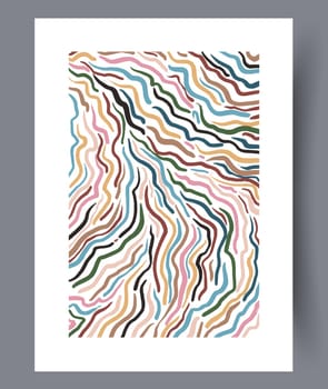 Scandinavian abstract vector print set. Minimalistic abstract wall art background for print. Scandinavian vector style.