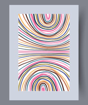 Scandinavian abstract vector print set. Minimalistic abstract wall art background for print. Scandinavian vector style.
