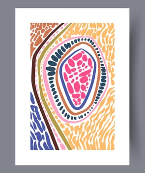 Scandinavian abstract vector print set. Minimalistic abstract wall art background for print. Scandinavian vector style.