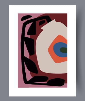 Scandinavian abstract vector print set. Minimalistic abstract wall art background for print. Scandinavian vector style.