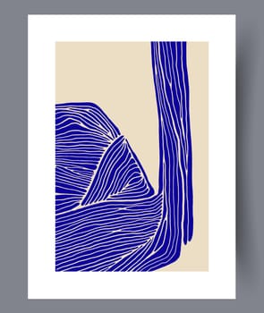 Scandinavian abstract vector print set. Minimalistic abstract wall art background for print. Scandinavian vector style.