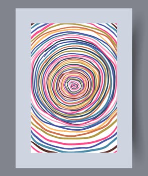 Scandinavian abstract vector print set. Minimalistic abstract wall art background for print. Scandinavian vector style.