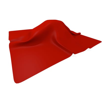 3d concept of a new car entry with a red curtain