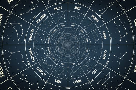 Droste effect background. Abstract design for concepts related to astrology, fantasy, time and magic.