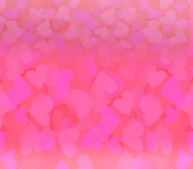 Valentine Hearts Abstract pink Background.