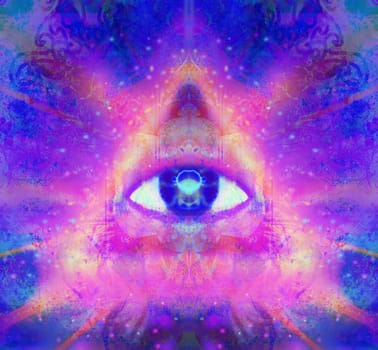 illustration of a third eye mystical sign