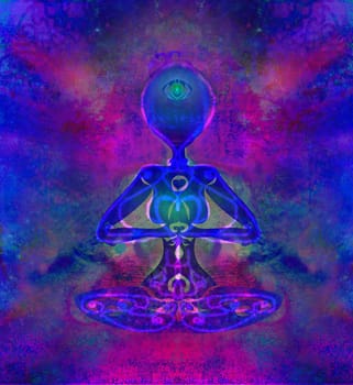 Woman with third eye, psychic supernatural senses