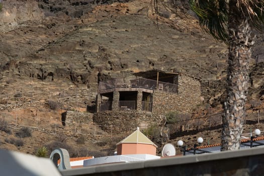 Barranco de Fataga on the Canary Island of Gran Canaria in summer