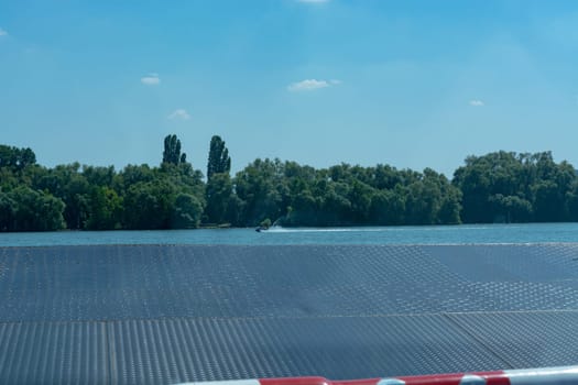 Scenic view of sail boat details