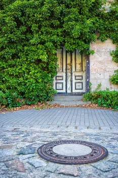 old back entrance in Zingst, Fischland-Darss peninsula, Mecklenburg-West Pomerania, Germany