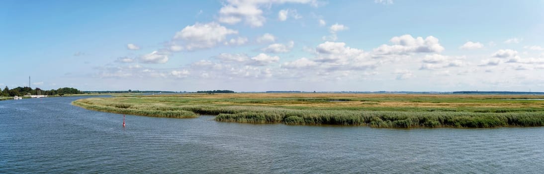Zingster Strom river at the port of Zingst, Fischland-Darß peninsula, Mecklenburg-West Pomerania, Germany