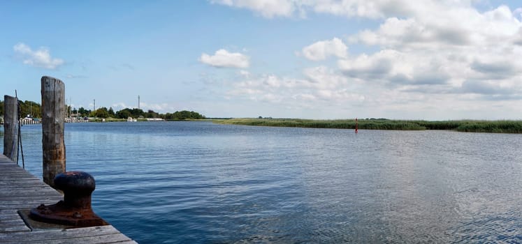 Zingster Strom river at the port of Zingst, Fischland-Darß peninsula, Mecklenburg-West Pomerania, Germany