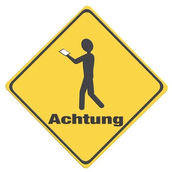 General warning symbol. Yellow security icon.