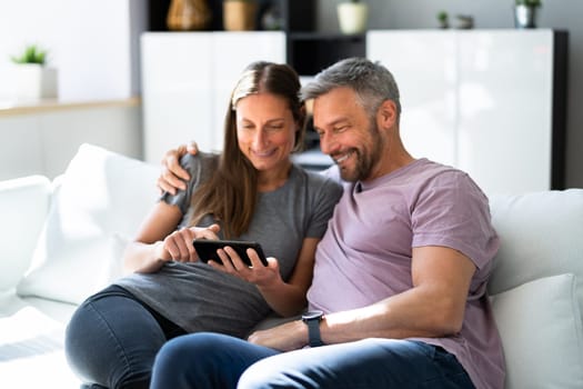 Fun Online Social Lifestyle At Home. Mobile Technology