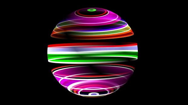 3D illustration of Colorful sphere