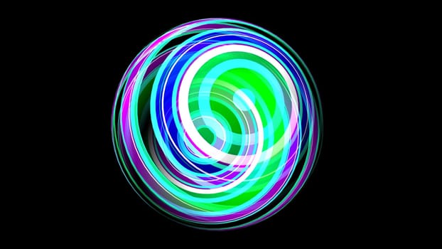 3D illustration of Colorful sphere