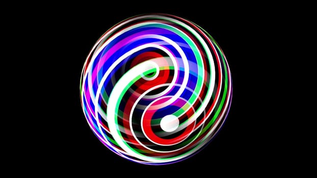 3D illustration of Colorful sphere