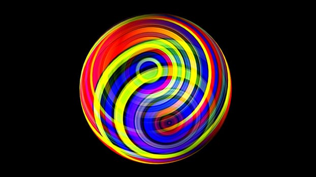 3D illustration of Colorful sphere