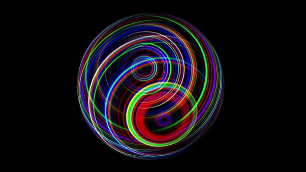 3D illustration of Colorful sphere