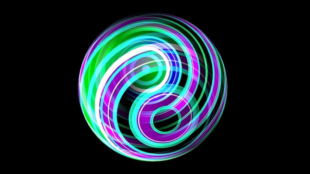 3D illustration of Colorful sphere