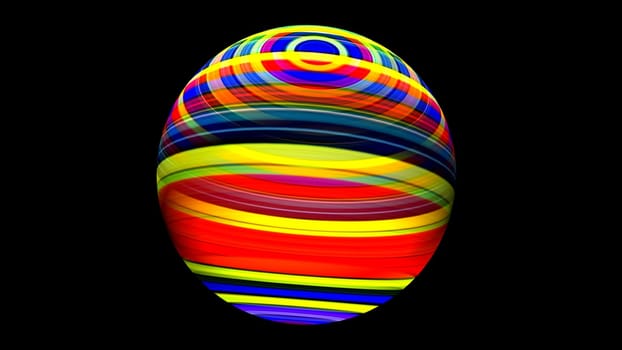 3D illustration of Colorful sphere