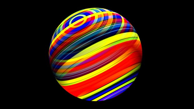 3D illustration of Colorful sphere