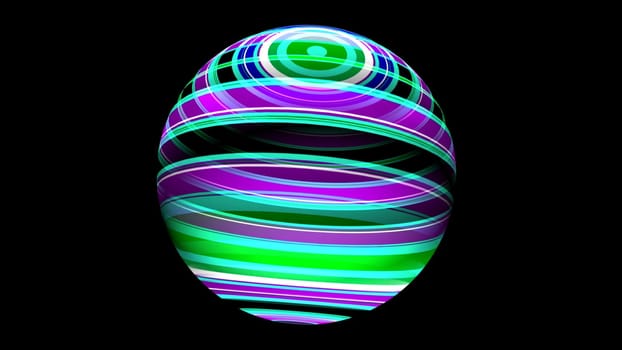 3D illustration of Colorful sphere
