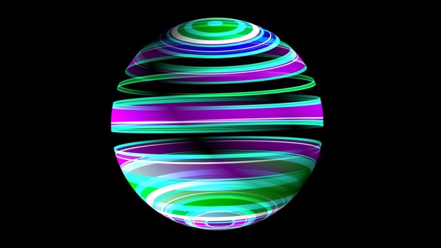 3D illustration of Colorful sphere
