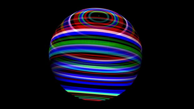 3D illustration of Colorful sphere