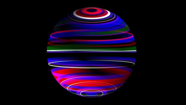 3D illustration of Colorful sphere