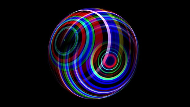 3D illustration of Colorful sphere