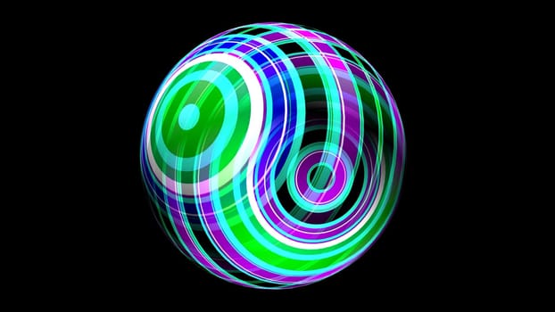 3D illustration of Colorful sphere
