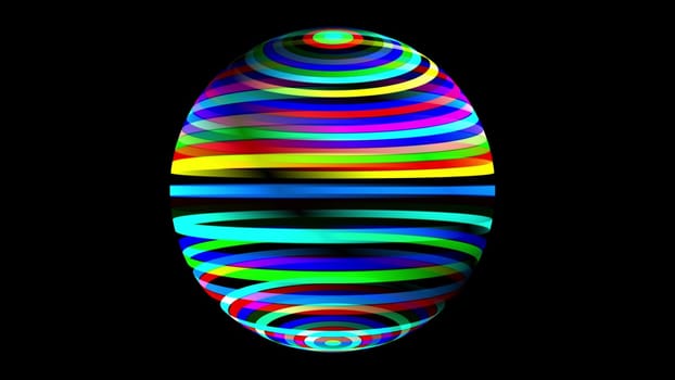 3D illustration of Colorful sphere
