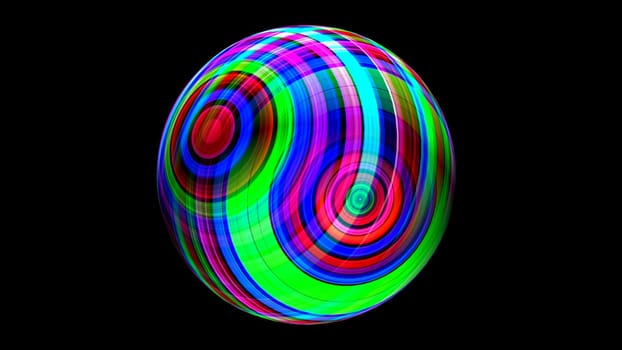 3D illustration of Colorful sphere