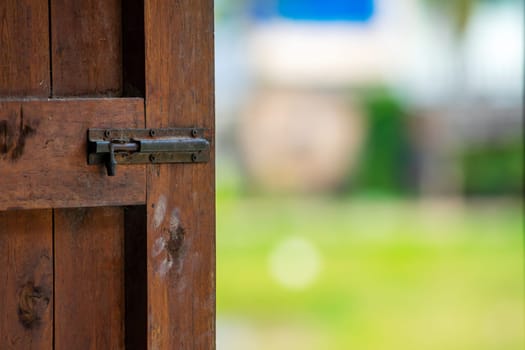 The door to hope and success in the future with bokeh nature blurred background