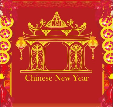 Oriental Happy Chinese New Year card