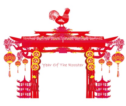 year of rooster - New Year frame