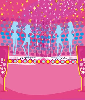 background disco party - drinks, entertainment and dancing