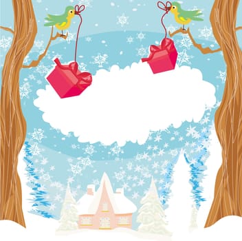 Christmas Winter Birds Graphic Design