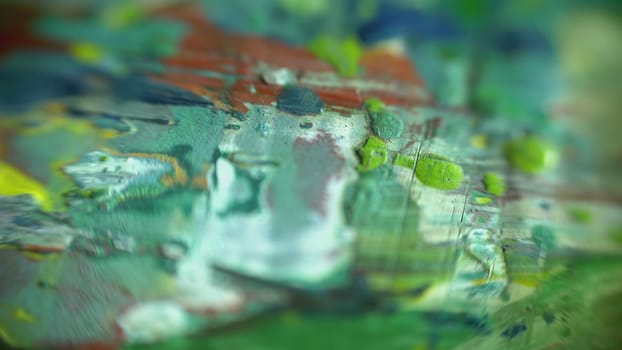 Colorful Paints Mix macro shot