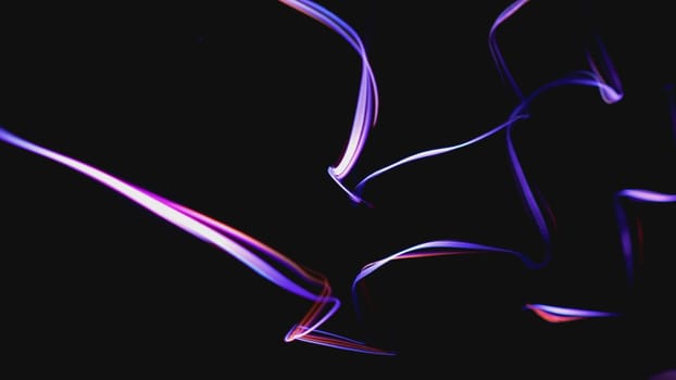 Colorful Fiber Strings Motion Background 3d illustration