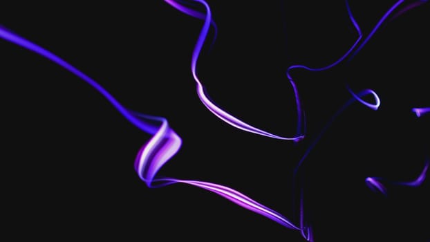 Colorful Fiber Strings Motion Background 3d illustration