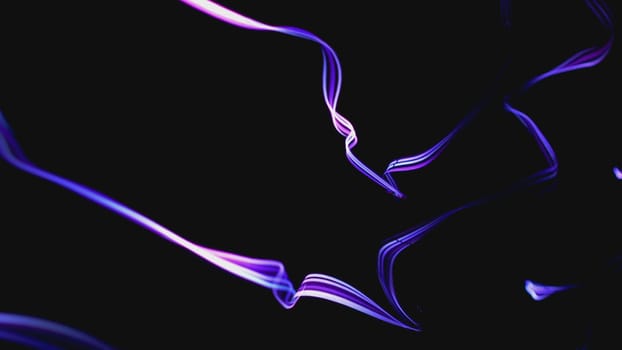 Colorful Fiber Strings Motion Background 3d illustration