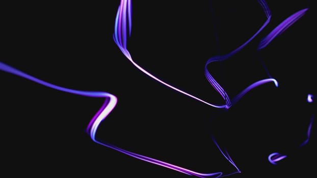 Colorful Fiber Strings Motion Background 3d illustration
