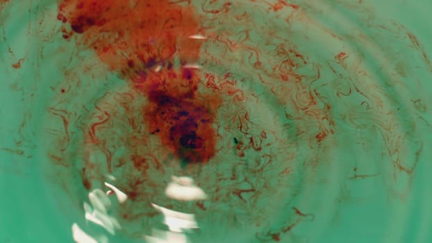 Blood Drops Flowing In Water