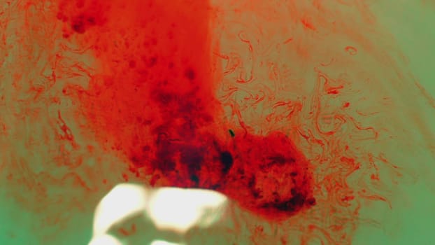 Blood Drops Flowing In Water