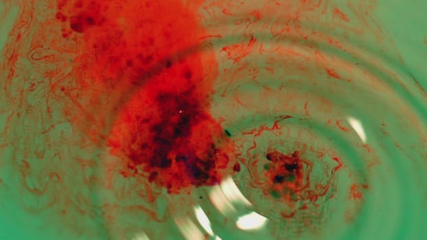 Blood Drops Flowing In Water